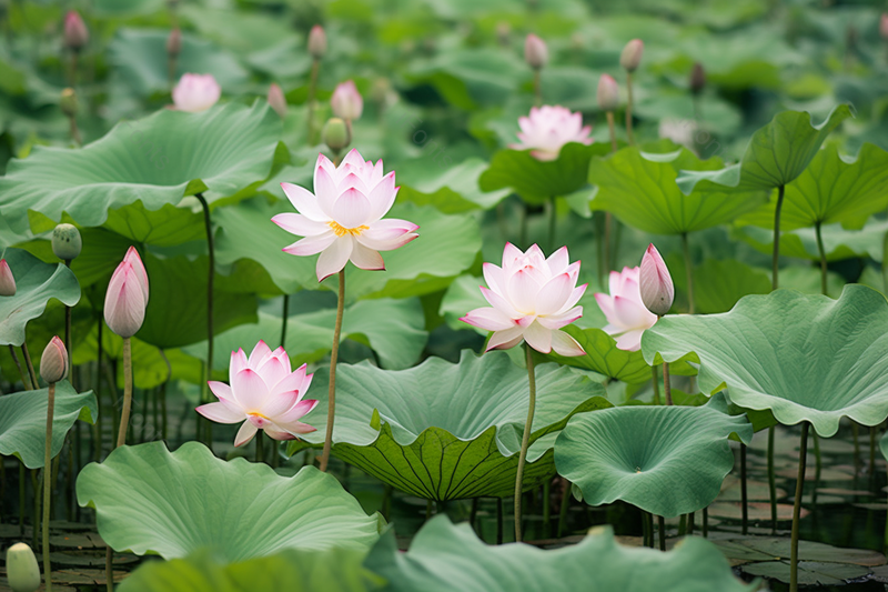 夏日荷花初盛美丽的景色风光,高清,摄影图,摄影图片,图片大全,摄影图免费下载